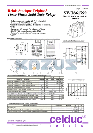 SWT861790 datasheet - Three Phase Solid State Relays