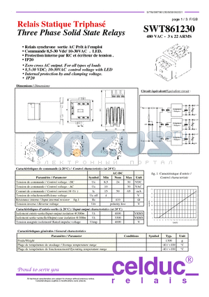 SWT861230 datasheet - Three Phase Solid State Relays