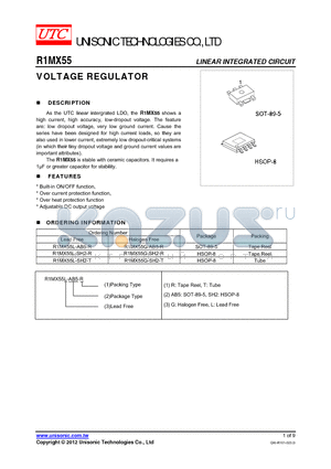 R1MX55G-SH2-T datasheet - VOLTAGE REGULATOR