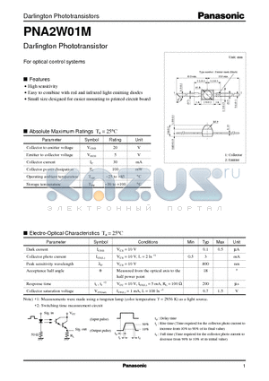 PN207 datasheet - Darlington Phototransistor