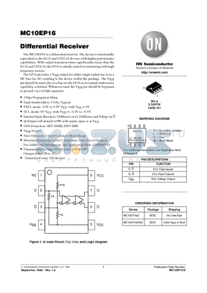 MC10EP16D datasheet - Differential Receiver