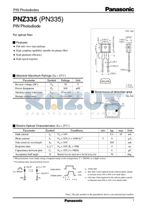 PN335 datasheet - PIN Photodiode