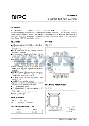 SM5816AF_06 datasheet - 6-channel DSD-PCM Converter