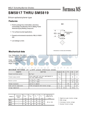 SM5817 datasheet - Silicon epitaxial planer type