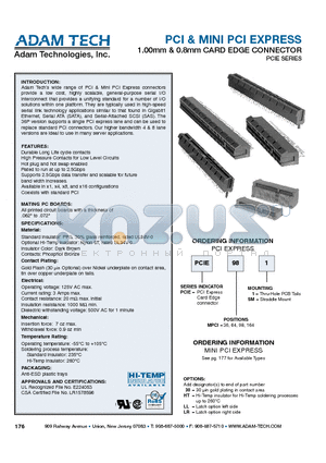 PCIE164SM datasheet - PCI & MINI PCI EXPRESS