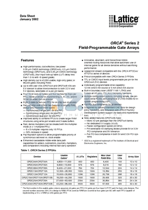 OR2C26A datasheet - Field-Programmable Gate Arrays