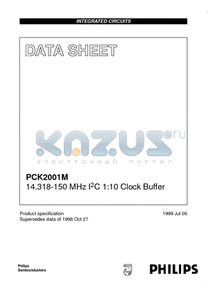 PCK2001M datasheet - 14.318-150 MHz I2C 1:10 Clock Buffer