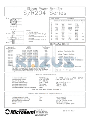 R20440 datasheet - Silicon Power Rectifier