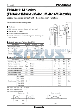 PNA4613M datasheet - Bipolar Integrated Circuit with Photodetection Function