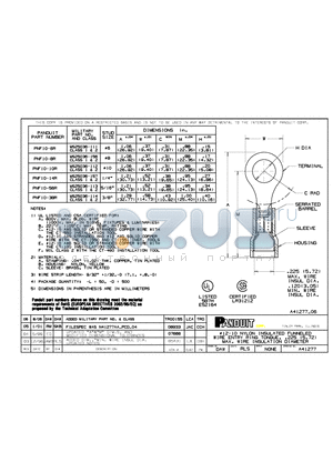 PNF10-14R datasheet - 12-10 NYLON INSULATED FUNNELED WIRE ENTRY RING TONGUE,  .225(5.72) MAX, WIRE INSULATION DIAMETER