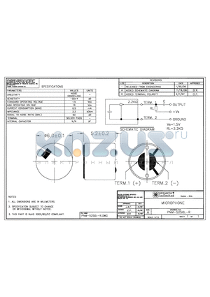 PNM-5250L-R datasheet - MICROPHONE