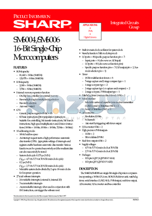 SM6004 datasheet - 16-Bit Single-Chip Microcomputers