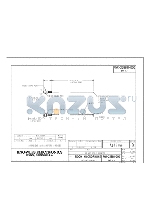 PNR-23868-000 datasheet - BOOM MICROPHONE