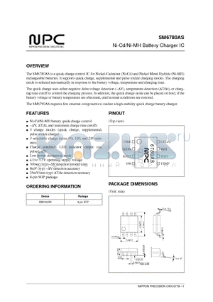 SM6780AS datasheet - Ni-Cd/Ni-MH Battery Charger IC