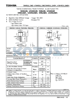 SM6G48A datasheet - AC POWER CONTROL APPLICATIONS