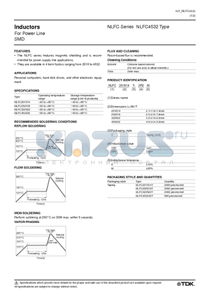 NLFC453232T-4R7M datasheet - For Power Line SMD