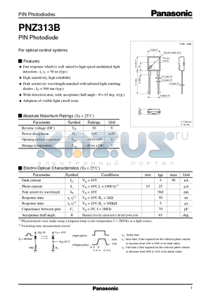 PNZ313B datasheet - PIN Photodiode