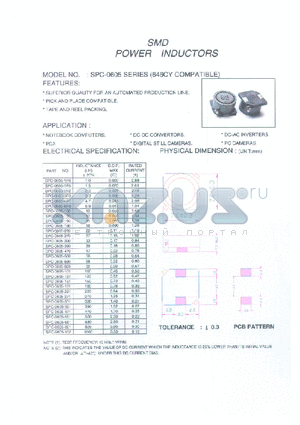 SPC-0303-221 datasheet - SMD POWER INDUCTORS