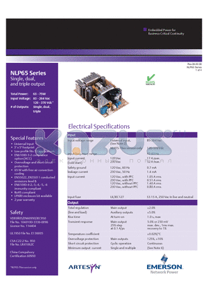 NLP65-7608J datasheet - Universal Input