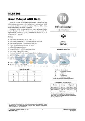 NLSF308_06 datasheet - Quad 2−Input AND Gate