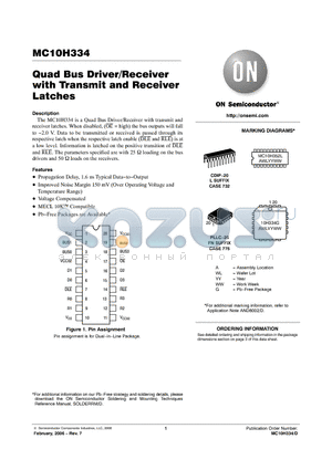 MC10H334L datasheet - Quad Bus Driver/Receiver with Transmit and Receiver Latches