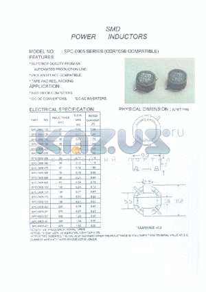 SPC-0905-331 datasheet - SMD POWER INDUCTORS