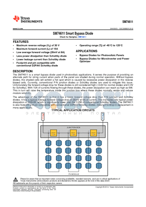 SM74611KTTR datasheet - Smart Bypass Diode