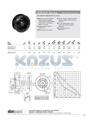 R2E220-AA44-23 datasheet - MOTORIZED IMPELLER