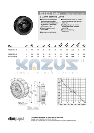 R2E225-BE51-09 datasheet - MOTORIZED IMPELLER