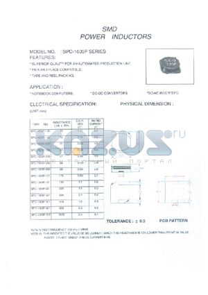 SPC-1003P-100 datasheet - SMD POWER INDUCTORS