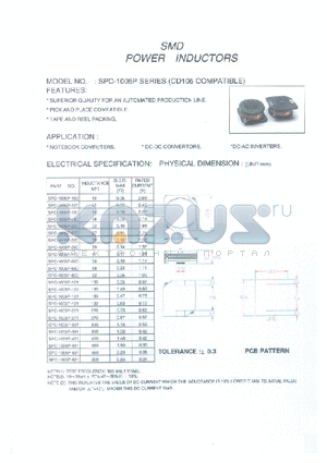 SPC-1005P-271 datasheet - SMD POWER INDUCTORS