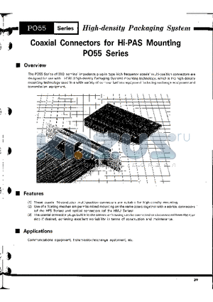 PO55-P-316 datasheet - High-density Packaging System(Coaxial Connectors for Hi-PAS Mounting)