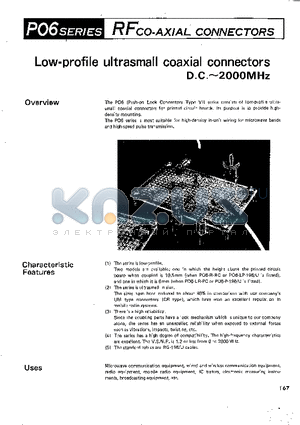 PO6-LP-196/U datasheet - RFCO-AXIAL CONNECTORS(Low-profile ultrasmall coaxial connector)