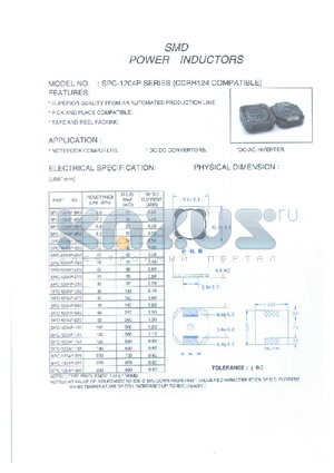 SPC-1204P-8R2 datasheet - SMD POWER INDUCTORS