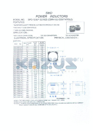 SPC-1205P-100 datasheet - SMD POWER INDUCTORS