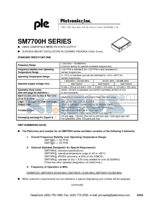 SM7744HE datasheet - CMOS COMPATIBLE WITH TRI-STATE OUTPUT