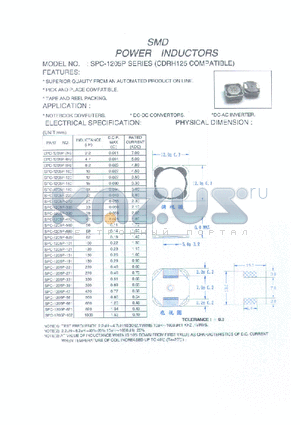 SPC-1205P-4R7 datasheet - SMD POWER INDUCTORS