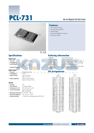 PCLD-785B datasheet - 48-ch Digital I/O ISA Card