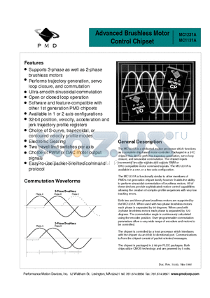 MC1101A datasheet - Advanced Brushless Motor Control Chipset