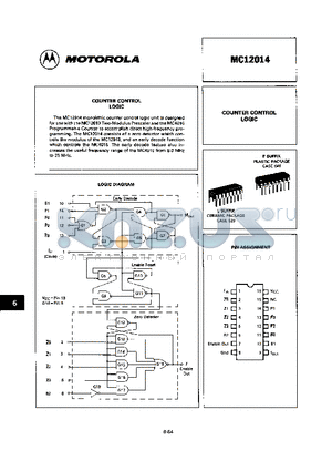 MC12014P datasheet - Counter Control Logic