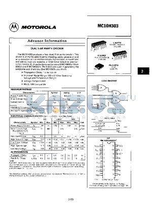 MC12015D datasheet - DUAL 5-BIT PARITY CHECKER