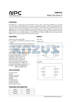 SM8122A datasheet - White LED Driver IC