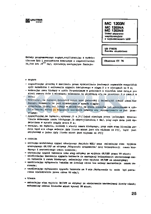 MC1203NA datasheet - LSI PMOS