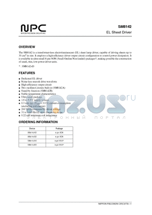 SM8142AD datasheet - EL Sheet Driver