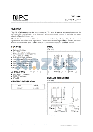 SM8143AV datasheet - EL Sheet Driver