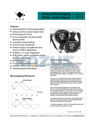 MC1241A datasheet - Advanced Microstepping Motion Control Chipset