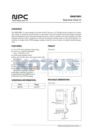 SM8578BV datasheet - Real-time Clock IC