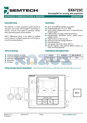 SX8723C datasheet - ZoomingADC for sensing data acquisition