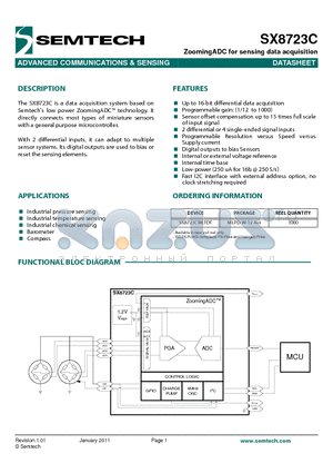 SX8723CWLTDT datasheet - ZoomingADC for sensing data acquisition