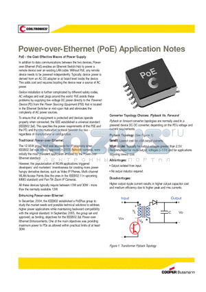 POE4W3X5.0-R datasheet - Power-over-Ethernet (PoE) Application Notes